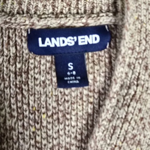 LANDS' END | COTTON BLEND KNIT MOCK NECK QUARTER ZIP TUNIC SWEATER -NWOT! - Picture 14 of 15